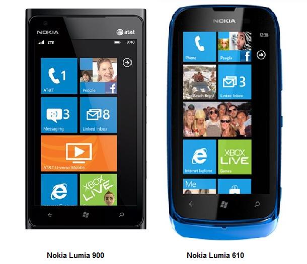 Nokia Lumia 900 & 610