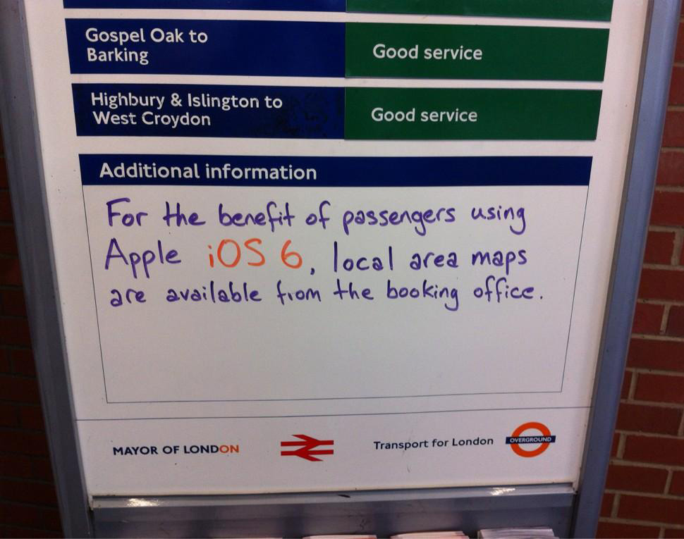 London underground Apple Maps