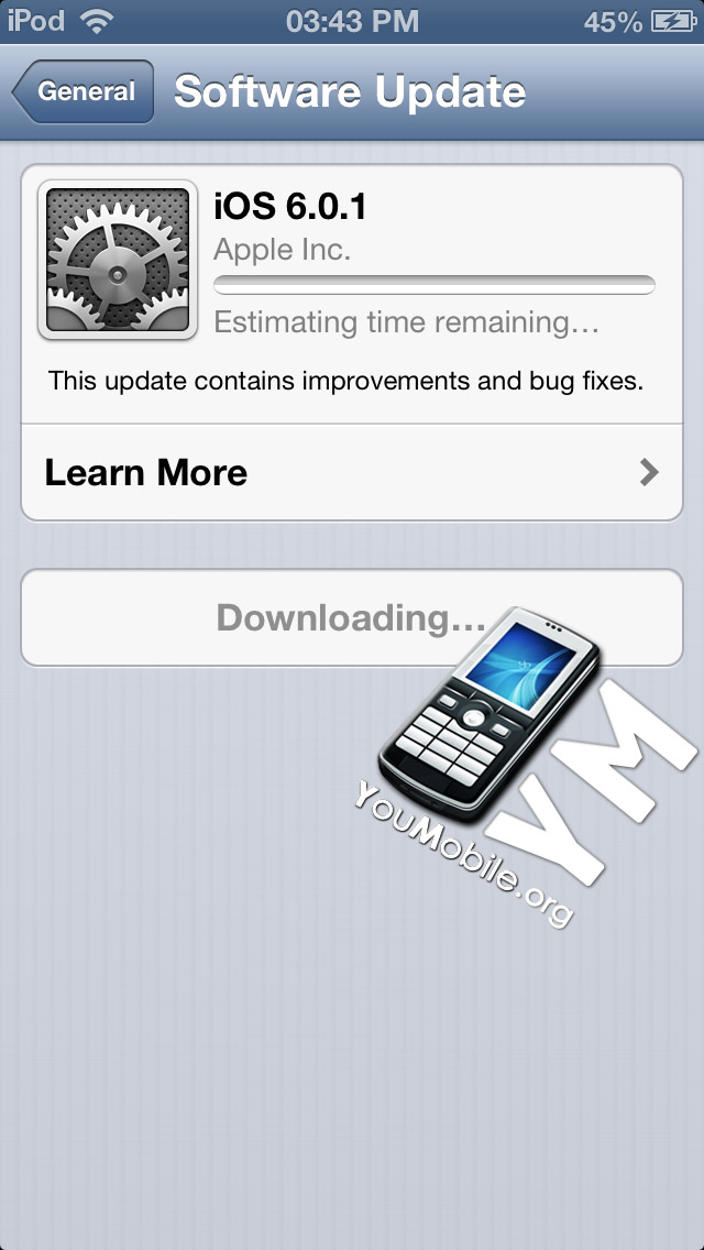 iOS 6.0.1 update