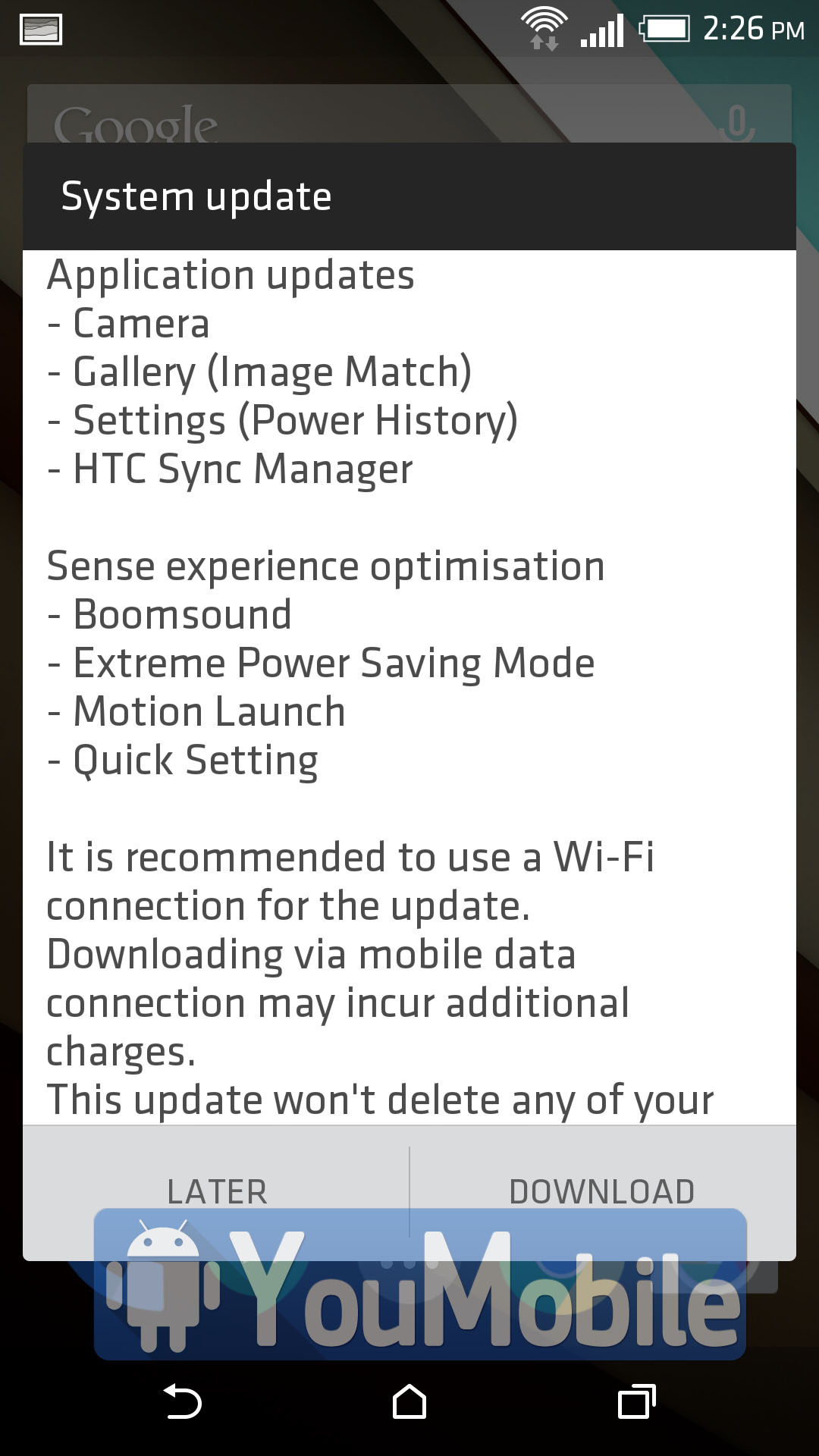 HTC One M8 Android 4.4.3