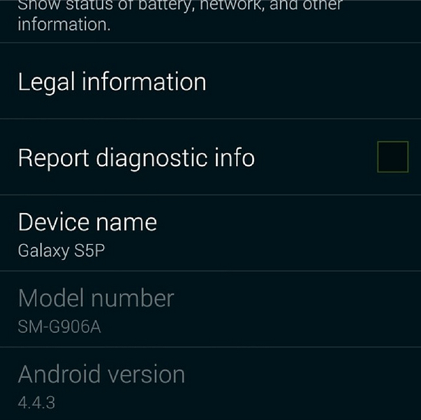 Galaxy S5 Android 4.4.3