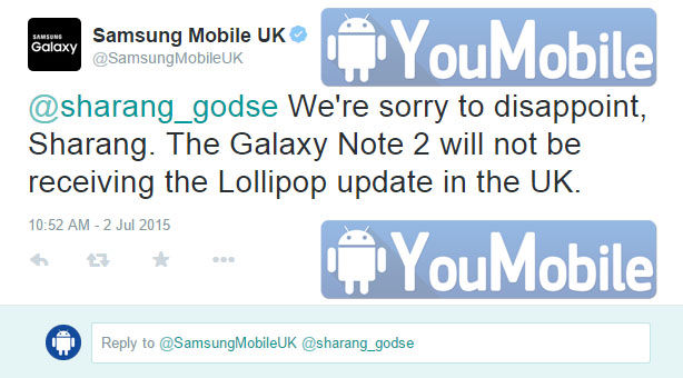 Galaxy Note 2 lollipop